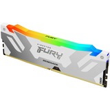 Kingston FURY DIMM 32 GB DDR5-6400 (2x 16 GB) Dual-Kit, Arbeitsspeicher weiß, KF564C32RWAK2-32, Renegade RGB, INTEL XMP