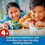 LEGO 60403 City Rettungswagen und Snowboarder, Konstruktionsspielzeug 