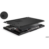 Lenovo ThinkPad T16 AMD G5 (22AN001WGE), Notebook schwarz, AMD Ryzen 5 PRO 215, AMD Radeon 740M, 16 GB DDR5, 512 GB (512 GB SSD), Windows 11 Pro