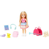 Mattel Reise Chelsea Puppe mit Reisezubehör 