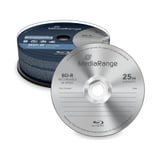 MediaRange BD-R 25 GB, Blu-ray-Rohlinge 6-fach, 25 Stück