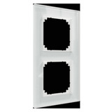 Merten Echtglasrahmen zweifach weiß (glänzend), Retail