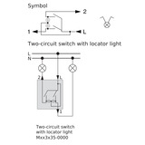 Merten Serienschalter Einsatz Orientierungslicht 10 Ampere Wechselstrom Retail