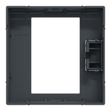 Merten Zentralplatte für Raumtemperaturregler Einsatz Typ MEG5775-0414, Thermoplast matt anthrazit, Retail