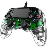 Nacon Wired Illuminated Compact Controller, Gamepad transparent/grün, PlayStation 4, PC