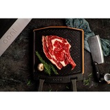 Ooni Doppelseitige Grizzler-Grillplatte anthrazit, Sockel aus Edelstahl