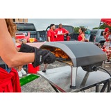 Ooni Doppelseitige Grizzler-Grillplatte anthrazit, Sockel aus Edelstahl