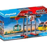 PLAYMOBIL 70770 Portalkran mit Containern, Konstruktionsspielzeug