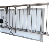  Solarmodulhalterung für Balkongeländer, 30-35mm Rahmenhöhe aluminium, 0% MWST, für Solarmodule bis max. 180cm Länge