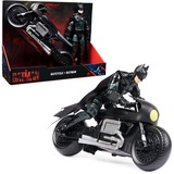 Spin Master Bat-Cycle mit Batman, Spielfahrzeug schwarz/silber