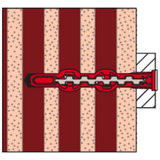 fischer Langschaftdübel HybridPower 10x90 T K rot/grau, 4 Stück