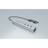 i-tec USB-C/USB-A Charging Metal HUB 7 port, USB-Hub silber
