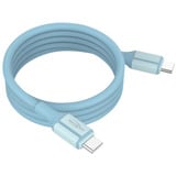Ansmann Silikonkabel USB-C auf USB-C blau, magnetisch, 120cm