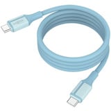 Ansmann Silikonkabel USB-C auf USB-C blau, magnetisch, 120cm