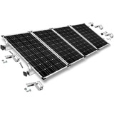  Befestigung 3-fach verstellbar, für Schrägdachmontage, 30mm Rahmenhöhe, Halterung 0% MWST, für 4 Solarpanels