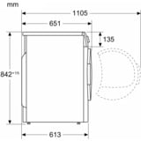 Bosch WQB245B40 Serie 8, Wärmepumpen-Kondensationstrockner weiß