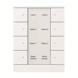 Busch-Jaeger Bedienelement achtfach mit integriertem KNX-Busankoppler und Beschriftungsfeld, Taster weiß (glänzend), Retail