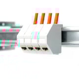 Digitus Keystone-Gehäuse für Hutschienen Montage, IP20 weiß, für 1x Keystone Modul