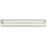Digitus Modulares Patch Panel, 24-Port, unbestückt, Rack Mount, Patchpanel grau, 1 HE, für Keystone-Module