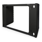Digitus Patch-Halter zur Wandmontage für 483 mm (19") Installationen, Wandhalterung schwarz, 8 Höheneinheiten