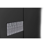 Digitus Patch-Halter zur Wandmontage für 483 mm (19") Installationen, Wandhalterung schwarz, 8 Höheneinheiten