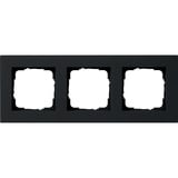 Gira Abdeckrahmen 3-fach flach, Abdeckung schwarz, Retail