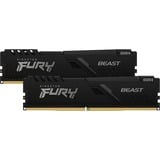 Kingston FURY DIMM 16 GB DDR3-1600 (2x 8 GB) Dual-Kit, Arbeitsspeicher schwarz, KF316C10BBK2/16, Beast