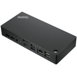 Lenovo ThinkPad Universal USB-C Dock, Dockingstation schwarz, USB, HDMI, DP, RJ-45, mit 135-W-Netzteil