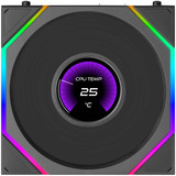 Lian Li UNI FAN TL LCD FLEX 120 Wireless, Gehäuselüfter schwarz, Reverse, 3er Pack mit Controller, 124 mm