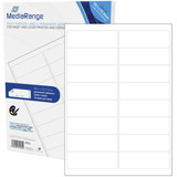 MediaRange Universal-Etiketten, haftend, 99.1 x 33.9 mm, weiß, 800 Etiketten 