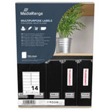 MediaRange Universal-Etiketten, haftend, 99.1 x 33.9 mm, weiß, 800 Etiketten 