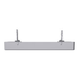 Merten Zentralplatte zwei fach mit Schriftfeld und integrierten Verschlussschiebern, Abdeckung edelstahl, Retail