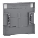 Merten Zentralplatte zwei fach mit Schriftfeld und integrierten Verschlussschiebern, Abdeckung edelstahl, Retail