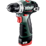 Metabo PowerMaxx BS BL (601721500) Akku Bohrschrauber, 12 Volt grün/schwarz, 2x Li-Ionen Akku 2,0Ah, in Koffer