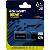 Patriot Supersonic Rage Lite 64 GB, USB-Stick schwarz/blau, USB-A 3.2 Gen 1