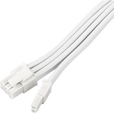 SilverStone Netzteil-Verlängerungskabel SST-PP07E-PCI8W-V2, PCIe 8pin (6+2) weiß, 30cm