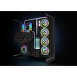 Thermaltake Riing Quad 12 RGB Radiator Fan TT Premium Edition Single Fan Pack, Gehäuselüfter schwarz, Single Pack, ohne Controller, 120 mm