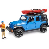 bruder 02529 Jeep Wrangler Rubicon Unlimited mit Kajak und Figur, Modellfahrzeug 