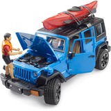 bruder 02529 Jeep Wrangler Rubicon Unlimited mit Kajak und Figur, Modellfahrzeug 