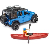 bruder 02529 Jeep Wrangler Rubicon Unlimited mit Kajak und Figur, Modellfahrzeug 
