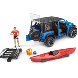 bruder 02529 Jeep Wrangler Rubicon Unlimited mit Kajak und Figur, Modellfahrzeug 