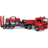 bruder 02774 MAN TGA Tieflader mit Manitou Teleskoplader MLT 633, Modellfahrzeug 