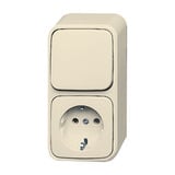 0 Kombination Wechselschalter Steckdose CEE 7/3 Typ F 2601/6/2300 EAP weiß, Retail