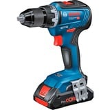 Bosch Kombi-Set GSR 18V-55 + GDX 18V-200 + GBH 18V-22, Werkzeug-Set blau, 3x Akku ProCORE18V 4,0Ah, Werkzeugtasche