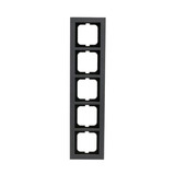 Busch-Jaeger Abdeckrahmen 5-fach, Abdeckung grau, Retail