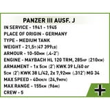 COBI Panzer III Ausf.J, Konstruktionsspielzeug Maßstab 1:35