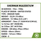 COBI Sherman M4A2E8(76)W, Konstruktionsspielzeug 