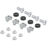 DeLOCK 19" Schutzschalterleiste mit Abdeckung und Hutschiene, Halterung schwarz, 3 HE, inkl. 2x Kabelzugentlastungschiene