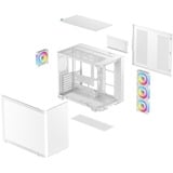 DeepCool CG530U 4F WH, Tower-Gehäuse weiß, Gebogene Glasvitrine