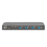 Digitus KVM Switch DisplayPort 4 Port, KVM-Switch 4K60Hz, 4 x DP in, 1 x DP/HDMI out